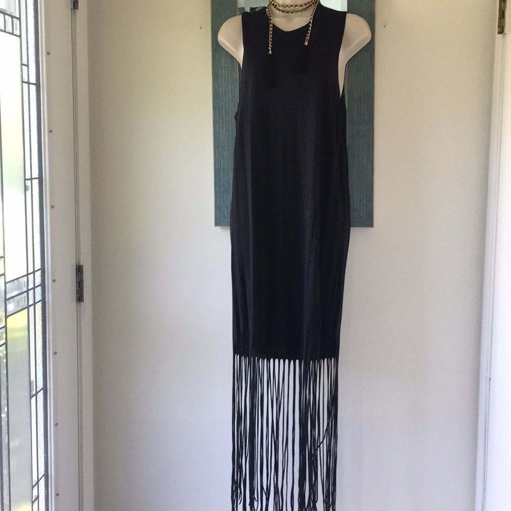 black maxi dress topshop Topshop high neck cowl maxi dress in black